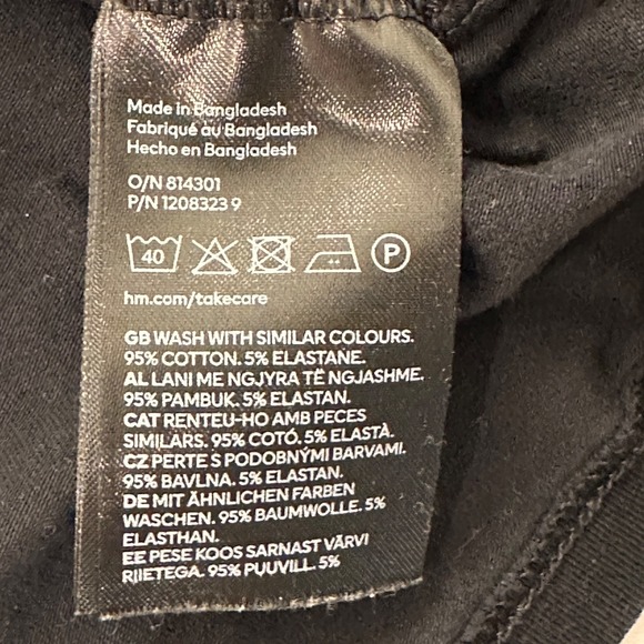 H&M MAMA Women's Size M Black Maternity Tank Top Scoop Neck Ruched Basic - Picture 3 of 5